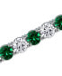 ფოტო #4 პროდუქტის Cubic Zirconia Green Tennis Bracelet in Sterling Silver