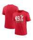 ფოტო #1 პროდუქტის Men's Heather Scarlet San Francisco 49ers Local Tri-Blend T-shirt