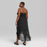 Фото #2 товара Women's High-Low Hem Chiffon Dress - Wild Fable Black 2X
