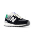 New Balance Women's 574 Black/Grey/Green/White Size 7 B