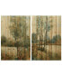 Фото #1 товара Early Spring 1 and 2 Arte de Legno Digital Print on Solid Wood Wall Art, 36" x 24" x 1.5"
