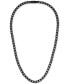 ფოტო #2 პროდუქტის Men's Link Chain 22" Necklace in Black-Plated Stainless Steel