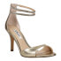 Nina Viktora Ankle Strap Metallic Dress Womens Gold Dress Sandals VIKTORA-MY-71