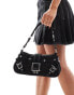 Фото #4 товара Bershka buckle detail shoulder bag in black