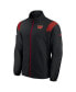 Men's Black Washington Commanders Sideline Woven Logo Full-Zip Jacket