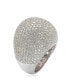 ფოტო #1 პროდუქტის Suzy Levian Sterling Silver Cubic Zirconia Oversized Pave Puff Ring