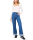 ფოტო #3 პროდუქტის Women's Scoop-Neck Long-Sleeve Top