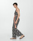 Фото #5 товара Women's Printed Bow Detail Jumpsuit