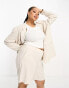 Фото #4 товара Vero Moda Curve linen touch relaxed short co-ord in oatmeal
