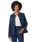 Фото #4 товара Women's Belted Denim Trucker Jacket