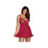 Фото #1 товара Rosalyne Babydoll and Thong Red Size S/M