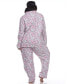 Фото #3 товара Пижама White Mark plus Size 3-Piece Pajama Set