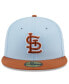 Фото #4 товара Men's Light Blue/Brown St. Louis Cardinals Spring Color Basic Two-Tone 59Fifty Fitted Hat