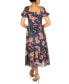 ფოტო #2 პროდუქტის Printed Puff-Sleeve Fit & Flare Dress