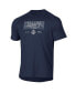 Фото #3 товара Men's Navy Navy Midshipmen Silent Service Stacked Slim Fit Tech T-shirt