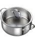 Фото #1 товара 7-Quart Classic Stainless Steel Dutch Oven Casserole with Glass Lid, Silver