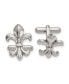 Stainless Steel Polished Fleur de Lis Cufflinks