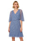 Фото #3 товара Bead Embellished Flutter-Sleeve A-Line Dress