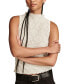 ფოტო #1 პროდუქტის Women's Textured-Lace High-Neck Tank Top