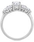 Фото #4 товара Moissanite Mixed-Cut Engagement Ring (2 ct. t.w.) in 10k White Gold