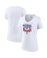 ფოტო #4 პროდუქტის Women's White Philadelphia Phillies 2022 National League Champions Locker Room Plus Size V-Neck T-shirt