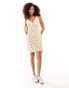 ASOS DESIGN linen mini dress in fruit print