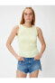 Топ Koton Ribbed Sleeveless Mesh