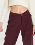 ASOS DESIGN dad trouser in oxblood