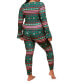 Фото #3 товара Audra Women's Plus-Size Pajama Long Sleeve Top & Legging Set