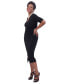 Фото #5 товара Women's Short-Sleeve Side-Twist Dress