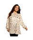 Plus Size June + Vie Metallic Print Blouse