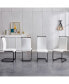 White marble table set with 4 chairs