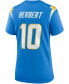 Фото #3 товара Women's Justin Herbert Powder Blue Los Angeles Chargers Game Jersey
