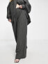 Фото #3 товара Extro & Vert Plus super wide leg trousers in slate pinstripe co-ord