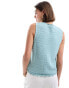 ASOS DESIGN knitted waistcoat in stitch detail in blue