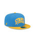 Фото #2 товара Men's X Staple Powder Blue, Gold Los Angeles Chargers Pigeon 59Fifty Fitted Hat