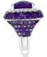 EFFY® Amethyst (12 ct. t.w.) & White Topaz (5/8 ct. t.w.) Statement Ring in Sterling Silver