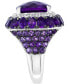 ფოტო #4 პროდუქტის EFFY® Amethyst (12 ct. t.w.) & White Topaz (5/8 ct. t.w.) Statement Ring in Sterling Silver