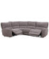 Фото #2 товара Deklyn 116" 4-Pc. Zero Gravity Fabric Sectional with 2 Power Recliners, Created for Macy's