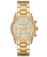 ფოტო #1 პროდუქტის Women's Ritz Chronograph Gold-Tone Stainless Steel Bracelet Watch 37mm