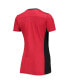 ფოტო #4 პროდუქტის Women's by New Era Red Atlanta Falcons Contrast Insert V-Neck T-shirt