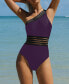 Фото #3 товара Women's Mesh One shoulder One Piece Swimsuit