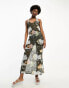 Фото #1 товара COLLUSION abstract scoop neck knitted beach dress in multi