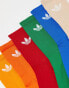 adidas Originals 6 pack crew socks in brights with trefoil