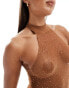 Фото #3 товара Ann Summers Glisten Luxe diamante dress in light brown