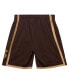 Men's Brown Los Angeles Lakers 1997-98 Hardwood Classics Lux Swingman Shorts