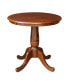 30" Round Top Pedestal Table- 28.9"H