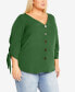 Фото #7 товара Plus Size Eliza V-neck Shirt Top