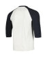 Men's Cream Chicago White Distressed Sox City Connect Crescent Franklin Raglan Three-Quarter Sleeve T-shirt