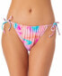 Фото #1 товара Купальник California Waves с надписями 296049 Juniors' String Bikini Bottoms Размер XS